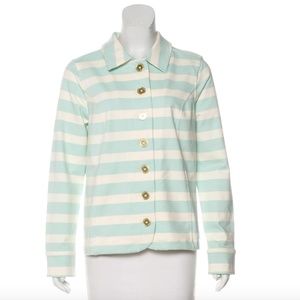 Striped Button Front Knit Jacket